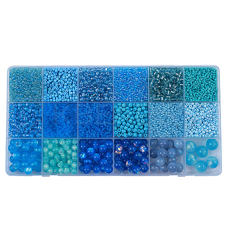 DIY 18 Style Resin & Acrylic Beads Jewelry Making Finding Kit DIY-NB0012-04D-1