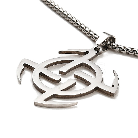 Non-Tarnish 201 Stainless Steel Pendant Necklaces LS-NJEW-M212-01D-P-1
