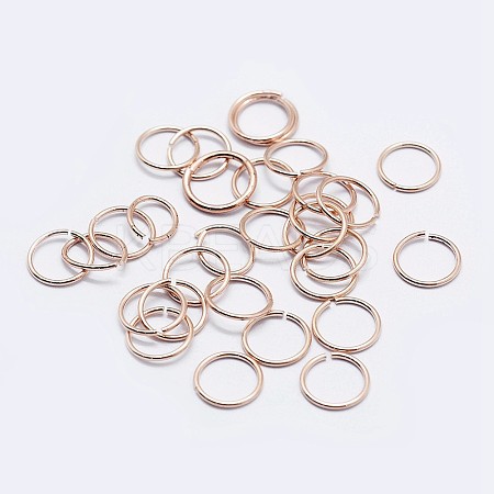 925 Sterling Silver Open Jump Rings STER-F036-02RG-0.6x6mm-1