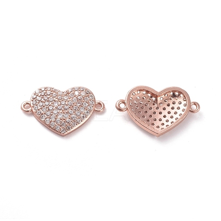 Brass Micro Pave Cubic Zirconia Links connectors ZIRC-K081-30RG-1