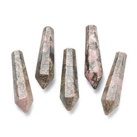 Natural Rhodonite Pointed Beads G-E490-C34-1