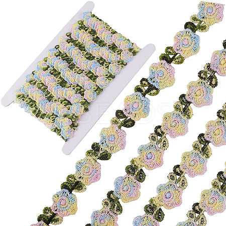 Flower Polyester Lace Trim OCOR-GF0003-18A-1
