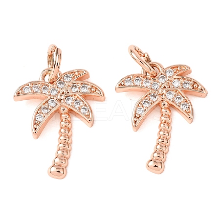 Brass Micro Pave Cubic Zirconia Pendants LS-ZIRC-K070-38RG-1
