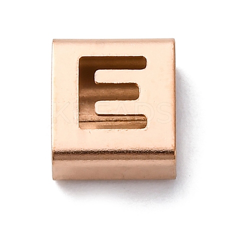 Ion Plating(IP) 304 Stainless Steel Square Slide Charms STAS-L132-25E-RG-1