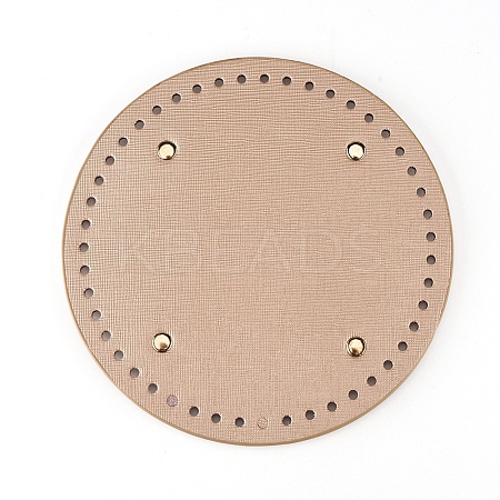 PU Leather Flat Round Bag Bottom FIND-PH0016-001B-1