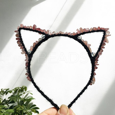 Natural Strawberry Quartz Hair Bands PW-WG9AADF-05-1