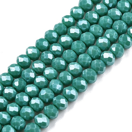 Electroplate Glass Beads Strands EGLA-A044-P4mm-A31-1