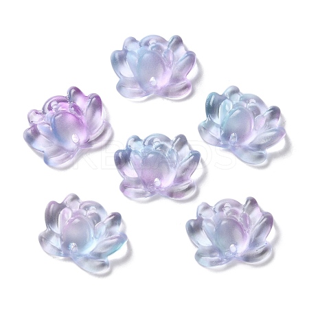 Transparent Glass Connector Charms GLAA-A015-01A-1