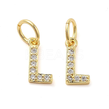 Brass Micro Pave Cubic Zirconia Pendants KK-M273-02G-L-1