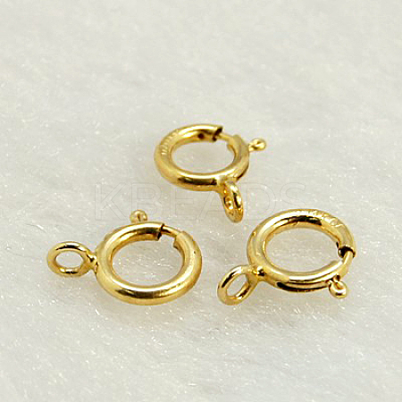 Brass Spring Ring Clasps LS-KK-G163-6mm-1-1