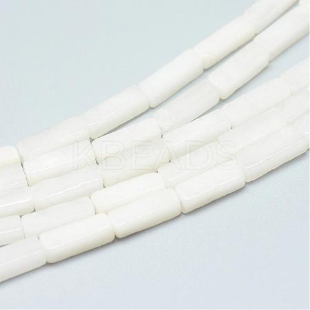Natural White Jade Bead Strands G-R299-20-1