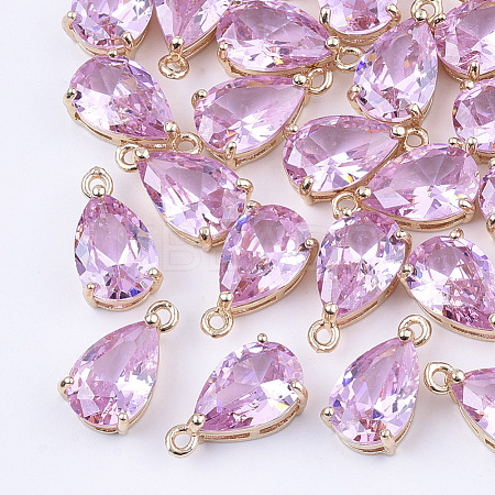 Transparent Glass Charms X-GLAA-T007-11F-1