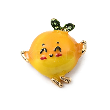Light Golden Alloy Enamel Brooch LS-JEWB-K018-32E-KCG-1
