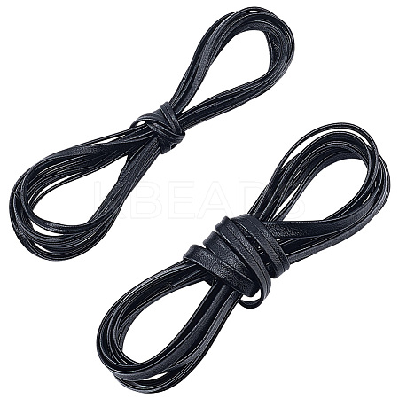 4 Yards 2 Styles Flat PU Leather Cord WL-CL0001-27-1