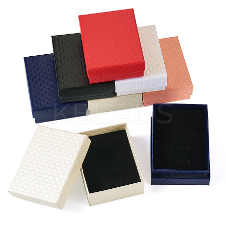 Rhombus Textured Cardboard Gift Storage Boxes LS-CON-TAC0010-03A-01-1