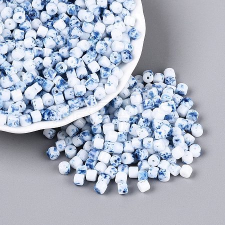 Opaque Picasso Glass Beads SEED-Q039-05A-A02-1