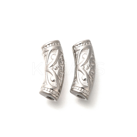 304 Stainless Steel Curved Tube Beads STAS-I321-27P-1