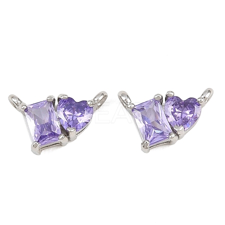 Brass Pave Cubic Zirconia Charms CU-CBA6A75-04P-10-1