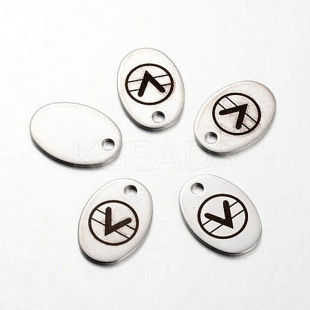 Non-Tarnish Spray Painted 201 Stainless Steel Pendants STAS-I048-I12-1