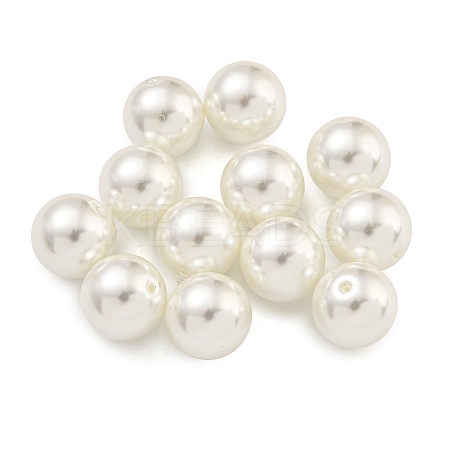 Baking Paint Pearlized Glass Pearl Round Beads HY-S004-01C-1