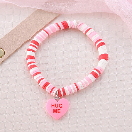 Valentine's Day Zinc Alloy Enamel Charm Bracelets FS-WG4D636-10-1