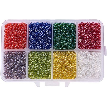 8/0 Round Glass Seed Beads SEED-PH0006-3mm-02-1