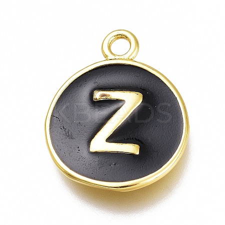 Brass Enamel Pendants KK-H103-02Z-G-1