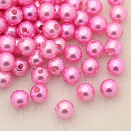 Imitation Pearl Acrylic Beads PL607-4-1