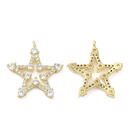 Brass with Cubic Zirconia Pendants KK-G471-04G-1