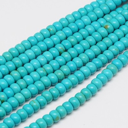 Synthetic Turquoise Beads Strands TURQ-G109-5x3mm-10-1