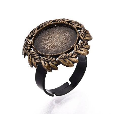 Adjustable Alloy & Iron Bezel Cup Ring Base with Rotatable Tray MAK-T012-01AB-1