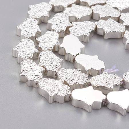 Grade AA Electroplated Non-magnetic Synthetic Hematite Beads Strands G-G780-01S-1