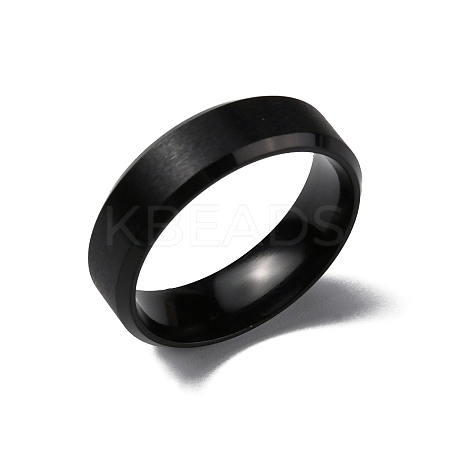 PVD Vacuum Plating Matte Style 304 Stainless Steel Wide Band Finger Rings for Women Men RJEW-WH0009-14C-EB-1