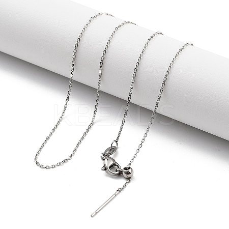 Adjustable 304 Stainless Steel Cable Chain Necklaces NJEW-K270-03P-1