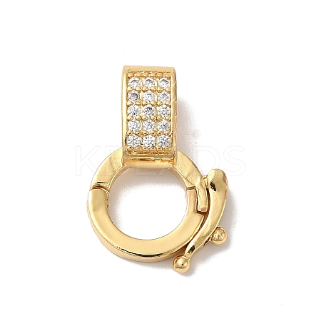 Rack Plating Brass Micro Pave Clear Cubic Zirconia Twister KK-A222-03A-G-1