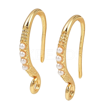 Brass Earring Hooks KK-B137-15G-02-1