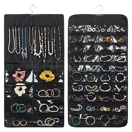 2Pcs 2 Styles Rectangle Foldable Non-woven Fabric Jewelry Roll AJEW-FG0003-97-1