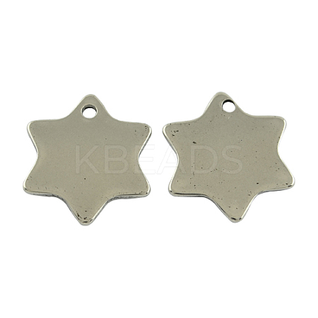 Tarnish Resistant 201 Stainless Steel Stamping Blank Tag Pendants STAS-S025-1
