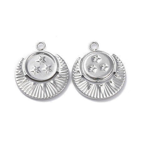 Non-Tarnish 304 Stainless Steel Pendant Rhinestone Settings STAS-P324-39P-1
