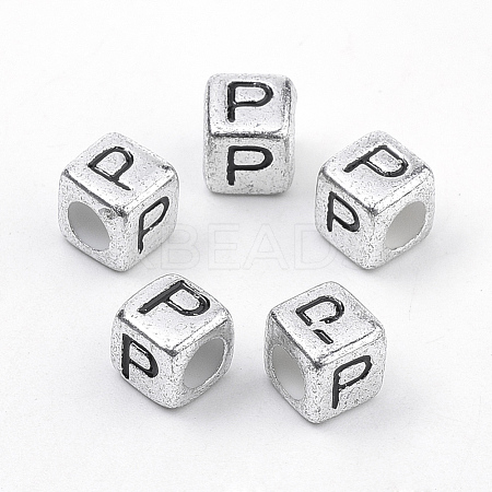 Plated Acrylic Beads PB43C9308-P-1