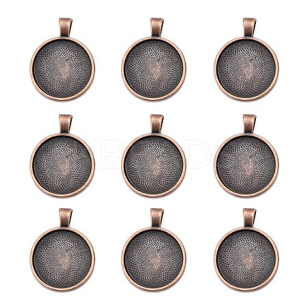 Tibetan Style Alloy Pendant Cabochon Settings LS-TIBE-R295-055R-FF-1