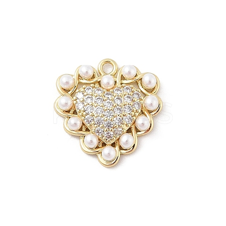 Brass Micro Pave Cubic Zirconia Pendants KK-E791-05G-1