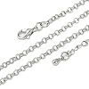 Brass Double Link Chains Necklaces for Women NJEW-D302-37P-4
