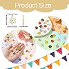 30Pcs 6 Colors Flower Alloy Enamel Pendants ENAM-CJ0006-22-2