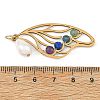 Natural Green Aventurine & Amethyst & Lapis Lazuli & Apatite Faceted Round Wire Wrapped Pendants PALLOY-JF05995-01-3