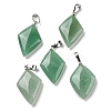 Natural Green Aventurine Pendants G-C066-03F-1