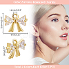 12Pcs 2 Colors Rack Plating Brass Micro Pave Cubic Zirconia Pendants KK-HY0003-89-2