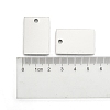 Tarnish Resistant 201 Stainless Steel Rectangle Mirror Polished Finish Stamping Blank Tag Pendants STAS-S031-01-3