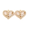 Brass Micro Pave Clear Cubic Zirconia Pendants KK-S389-13G-1