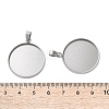 304 Stainless Steel Pendant Cabochon Settings STAS-L282-010P-09-3